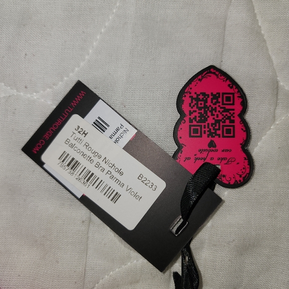 Tutti Rouge Nichole Parma Violet Bra B2233 Color Pink/Black Size 32H UK/32K US - Picture 4 of 5